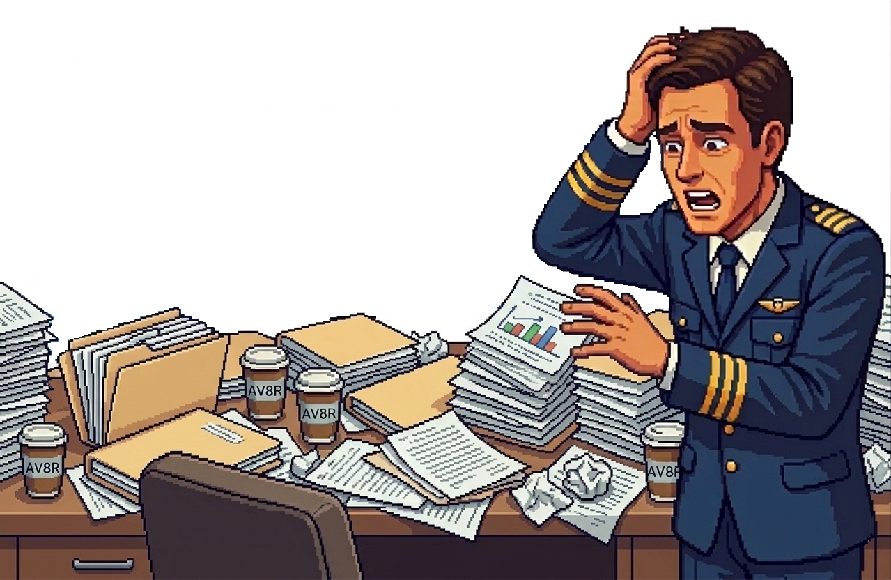 Pilot frustrated trying to extract training data from paper files